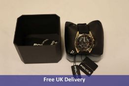 Police Patriot Men's Watch, Rose Gold/ Black Croc Leather