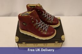 Young Soles Eddie Zip-Up Hiking Boots, Cherry Red, UK 11.5