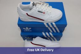 Two Pairs Adidas Continental 80 J Trainers, White, 1x UK 3.5, 1x UK 4.5