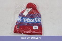 Six Fox Frontline Beanie Hats to include 2x Black, 2x Grey and 2x Red, One Size