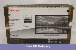 Toshiba HD 24" Smart TV, Black. Not tested