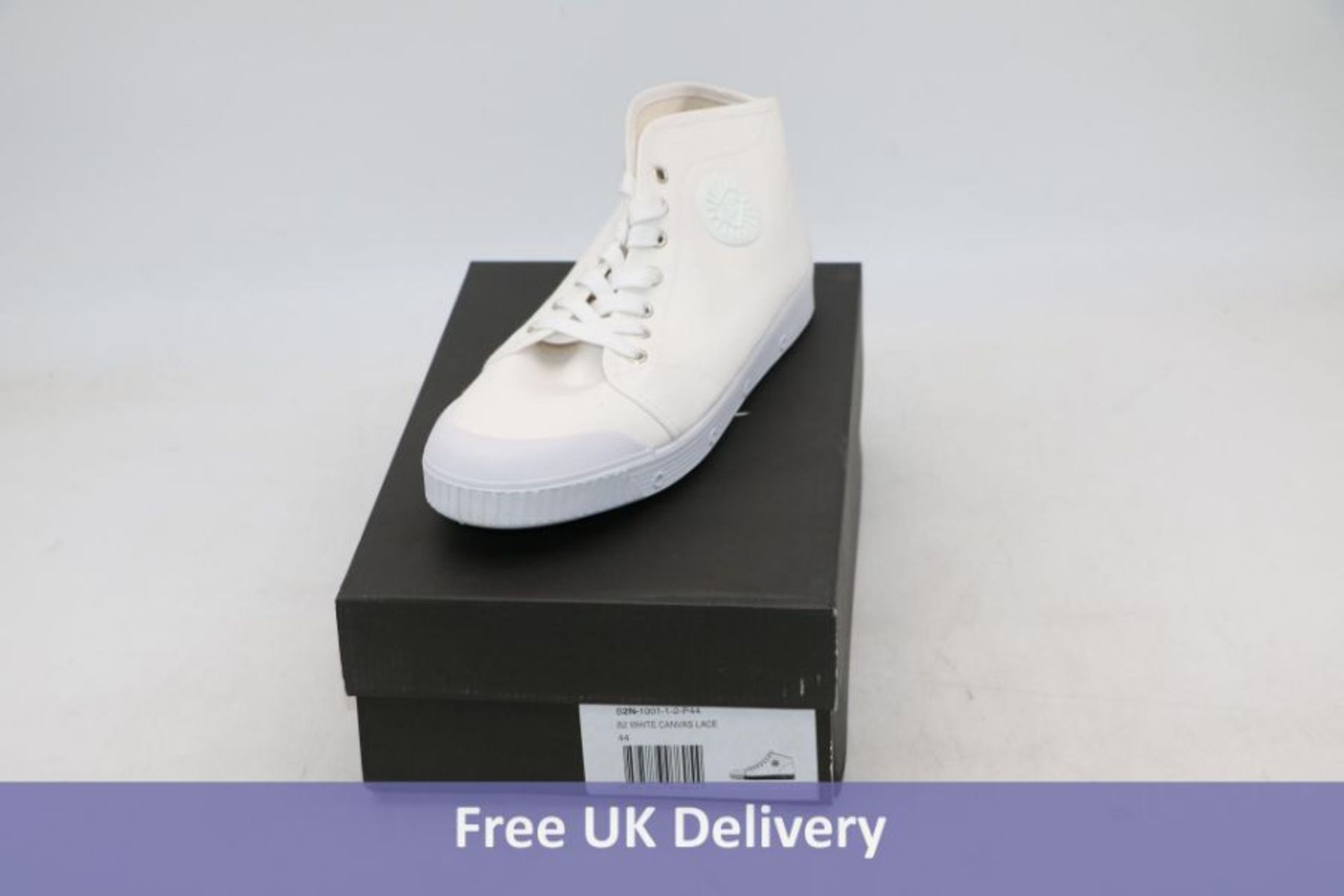 Three Spring Court Men's Classic B2 Canvas Trainers, White, EU 44 - Image 2 of 3
