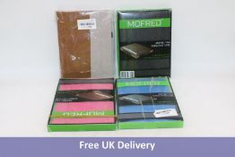 Four Mofred Tan Executive Cases for iPad, 1x Black, 1x Pink, 1x Blue, 1x Brown, 1x Unboxed, 3x Box d