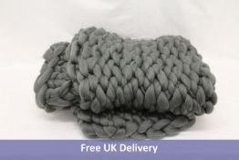 Chunky Knit Bed Runner By Heyford, Grey