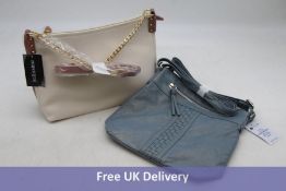 Four Pavers Handbags, 2x JEWN29000, Light Blue, 2x BELHETIA35013, Cream