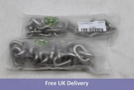 Five Regulation Adult items to include 2x 6mm Stainless Chain, 26 Links, 49cm, 2x 8mm Stainless Chai