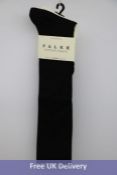 Twelve Pairs of Falke Cotton Touch Knee High Socks, Black, UK 2.5-5