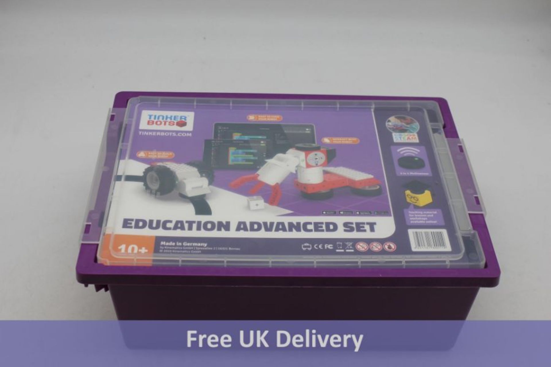 Tinker Bots Education Advanced Set in the Transport Tray. Box opened