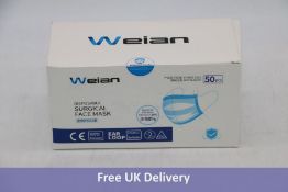 Thirty Boxes Weian Disposable Face Masks, 50333098, 50 Per Box