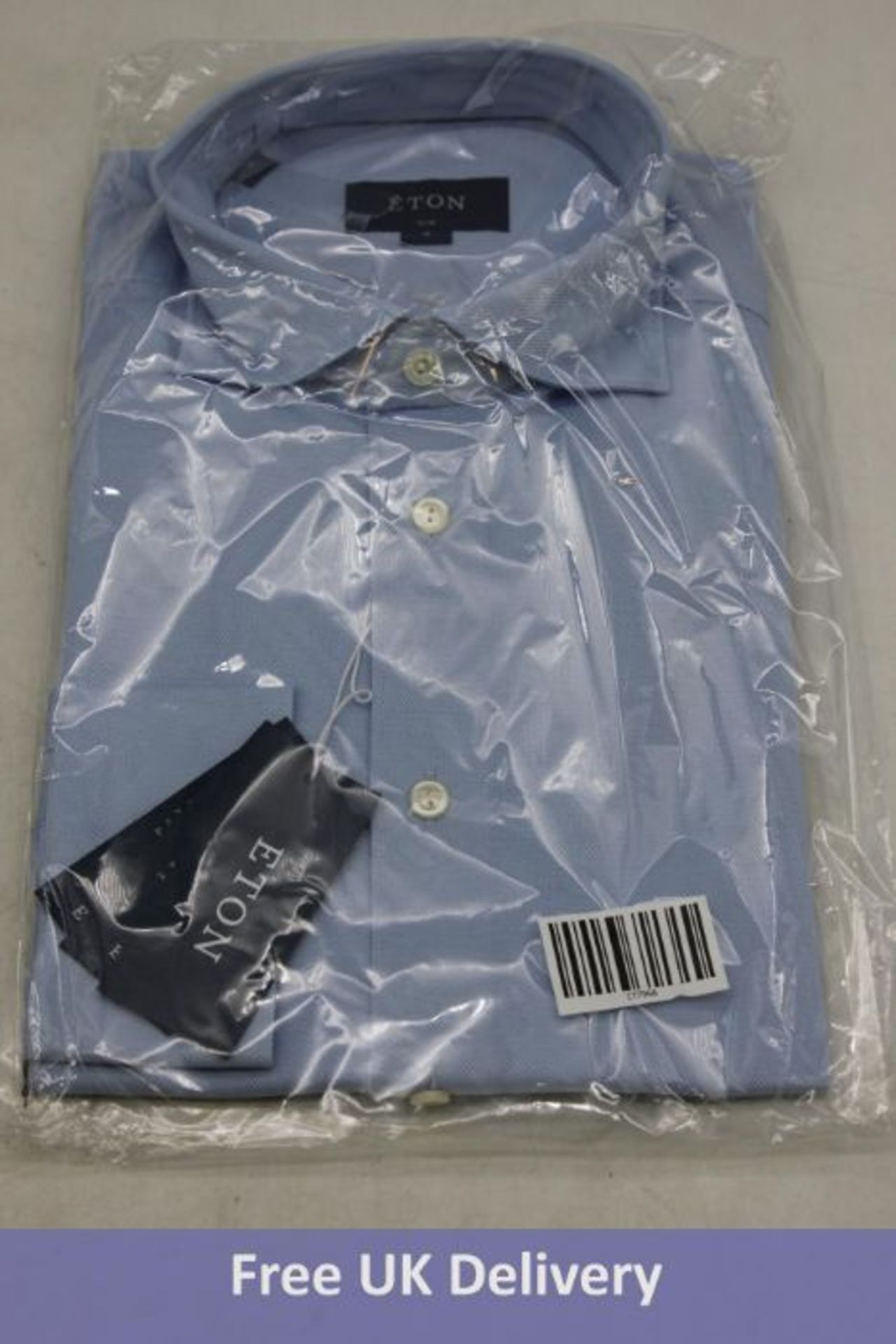 Eton Men's Slim Shirt, Light Blue, Size XL