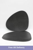 Twenty Lind DNA Curve Table Mats, CROCO Black Leather, 37 x 44 cm