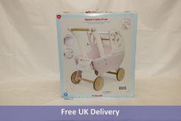 Le Toy Van Sweet Dreams Doll Pram, Pink/White