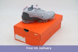 Nike Vapor Max Women's Knit Trainers, Light Grey/Light Pink, UK 3.5. Not Original Box