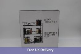 Eight Joejis Kitching Free Standing Spice And Herb Racks, Silver