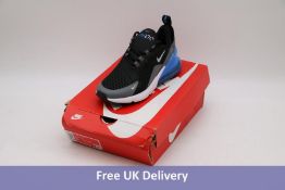 Nike Women's Air Max 270GS Trainers, Black/Metallic Silver, UK 4.5. Box Damaged