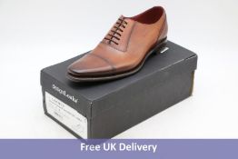 Loake Men's Larch Cap Top Calf Leather Shoes Chestnut, Size 9 Fitting F. Box damaged