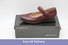 Three Shuropody Women's Wiston Shoes, Burgundy, 1x UK 4, 1x UK 5, 1x UK 6