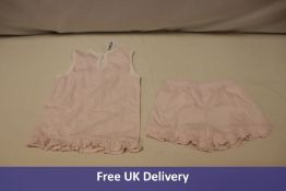 Four BABIDU 2 Piece Stripe Sets, Pink/White, 6m