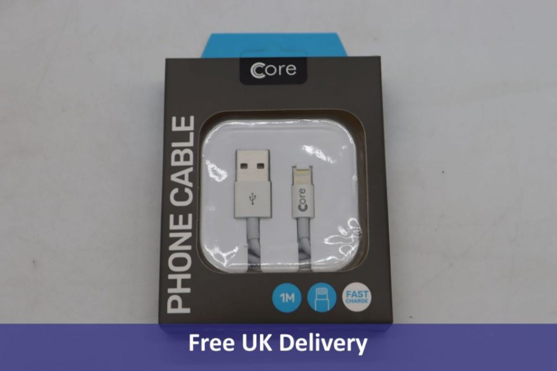 Twenty-three Core Lightning Cables in Case, 1M White Fast Charge, for iPhone