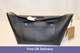 Burberry Medium Topstitched Leather Pocket Tote