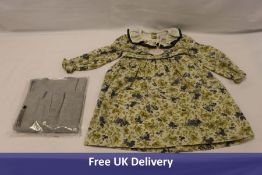 Pepa & Co Floral Dress and Wool Blend Cardigan, Grey, Age 3 yrs