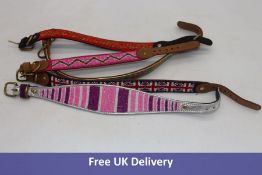 Ten Dog Collars from The Handmade Dog Collar Company, Assorted Patterns and Sizes
