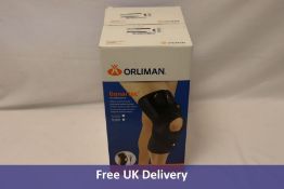 Two Orliman Gonartec Knee Immobiliser, Black, Size 4 42-47cm
