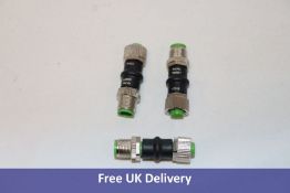 Two Murr Elektronik items to include 10x Adapters, M12 Male/M12 Female 3P, 333370, 50x Adapters, MSB