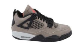 Nike Men's Air Jordan 4 Retro Trainers, Taupe Haze Infrared 23, UK 9.5