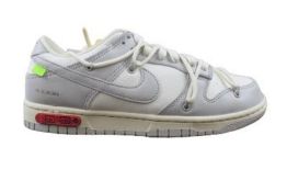 Nike Men's Off White Dunk Lows Trainers, Sail, Neutral Grey and Pale Ivory, UK 7. Box Damaged