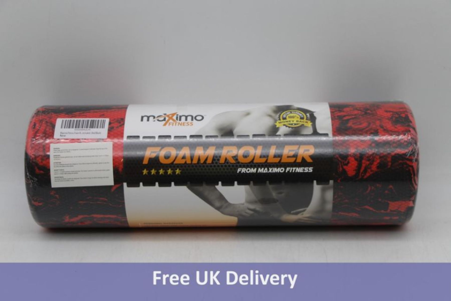 Sixteen Maximo Fitness Foam Rollers, Red/Black, 15 cm x 45 cm