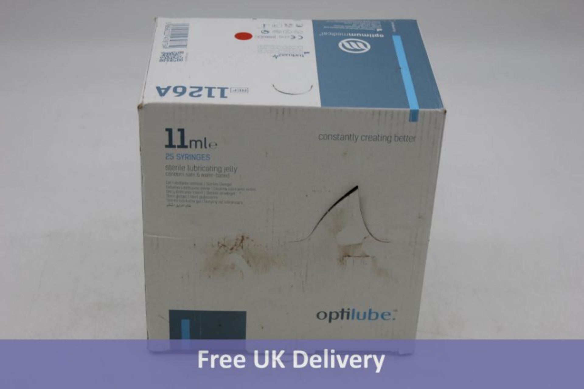 Ten Boxes OptiLube Syringes Sterile Lubricating Jelly, 25x 11ml Per Box, Expiry 01/2024