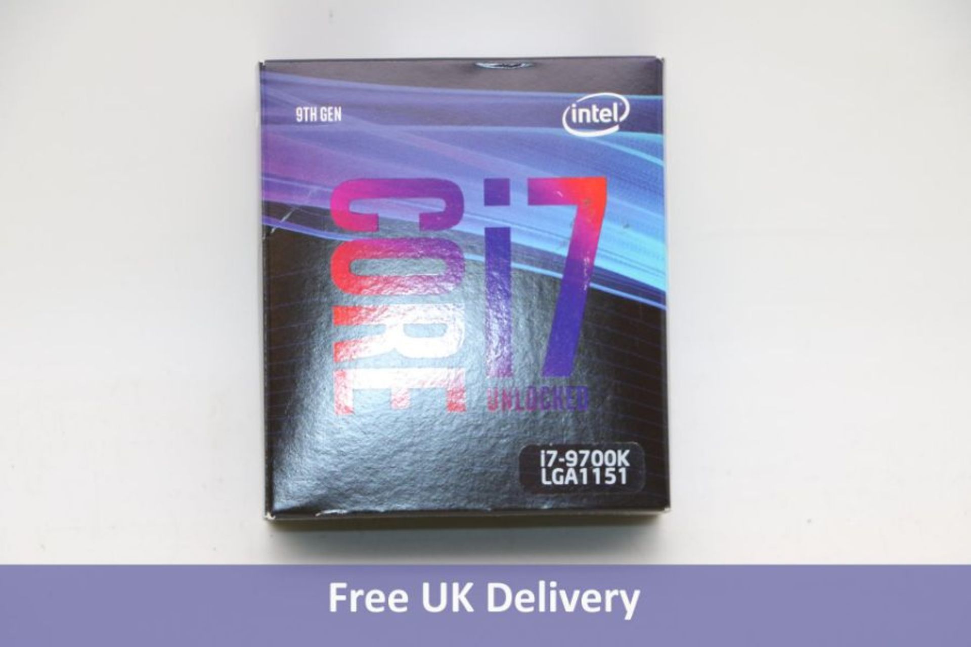 Intel Core i7 9700K 3.6GHz Octa Core LGA1151 CPU. Boxed as new, box opened