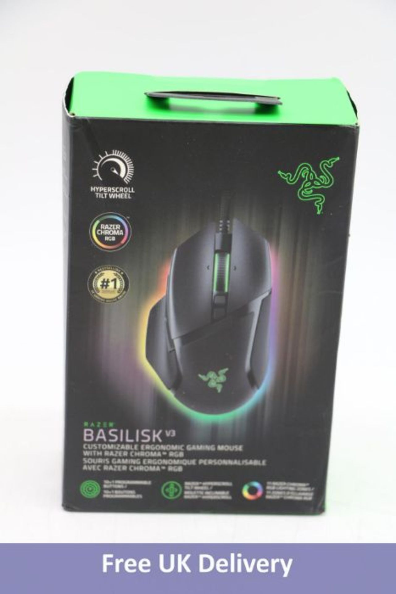 Razer Basilisk V3 Customizable Ergonomic Gaming Mouse, Black