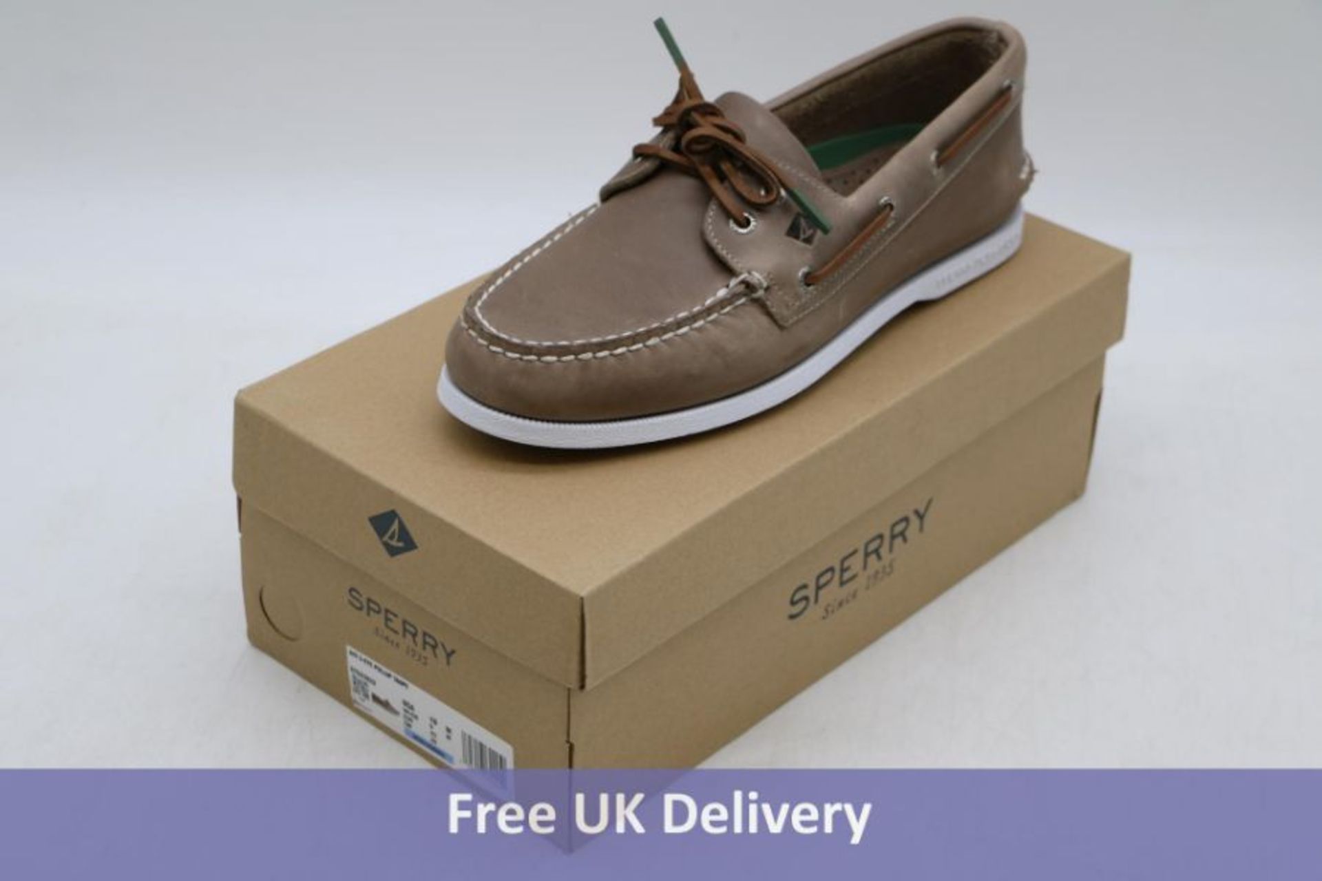 Sperry Men's 2 Eye Pullup Boat Shoes Taupe, UK 10