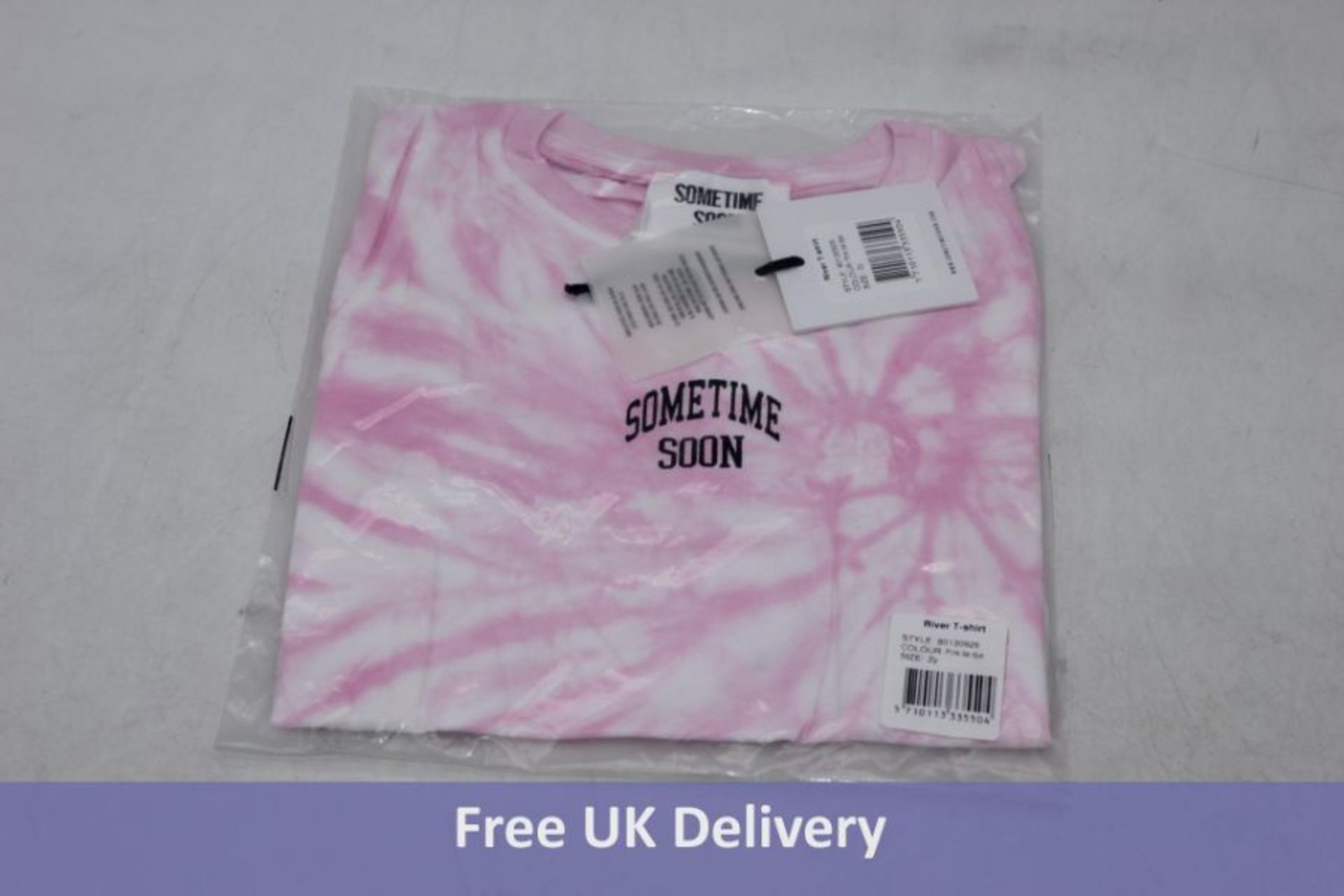 Six Sometime Soon Kid's River T-Shirt, Pink Tie Dye, to include 1x 2Y, 1x 4Y, 1x 6Y, 1x 8Y, 1x 10Y,