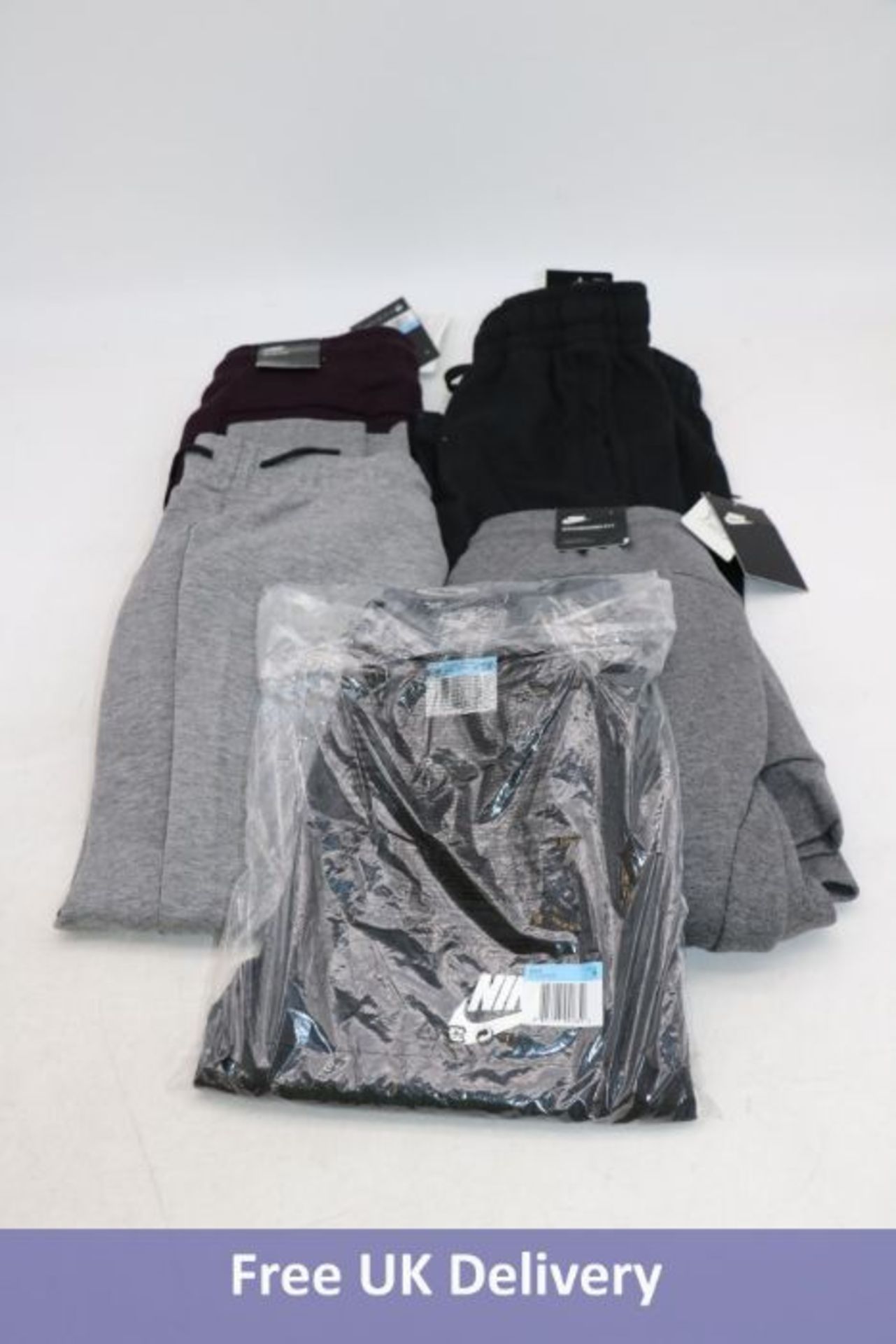 Five Assorted Nike Boy's Jogging Bottoms, Various Colours and Style, Medium