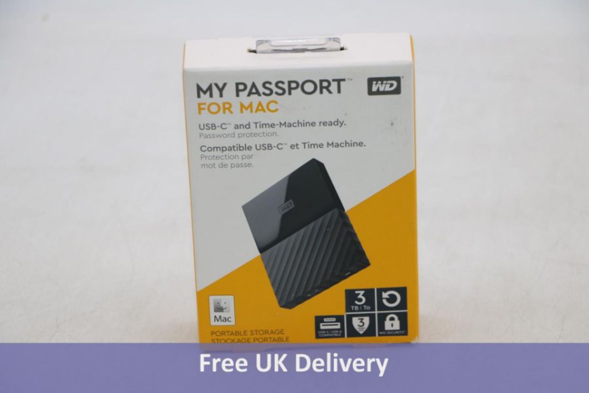 WD My Passport for Mac Portable Hard Drive, Black