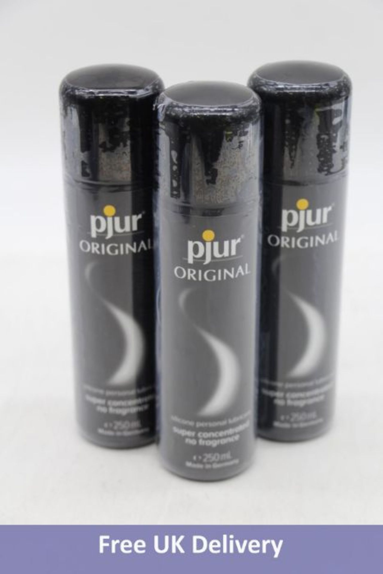 Three Bottles Pjur Original Silicone Personal Lubricant, No Fragrance, 250ml, Expiry 03/02/2027