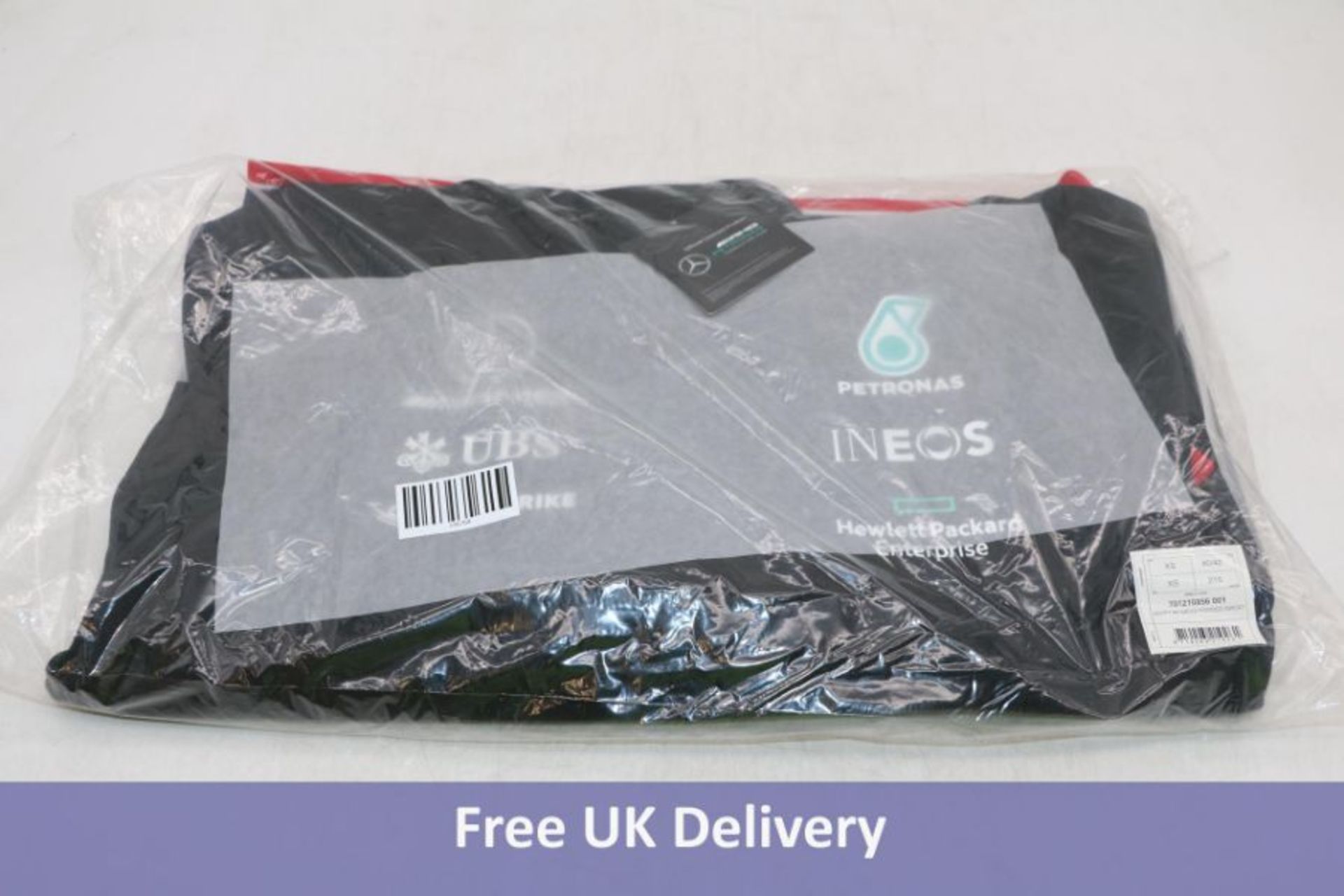 Three Mercedes Men's AMD Petronas, Hoodie, Black/Red, UK M - Image 2 of 3