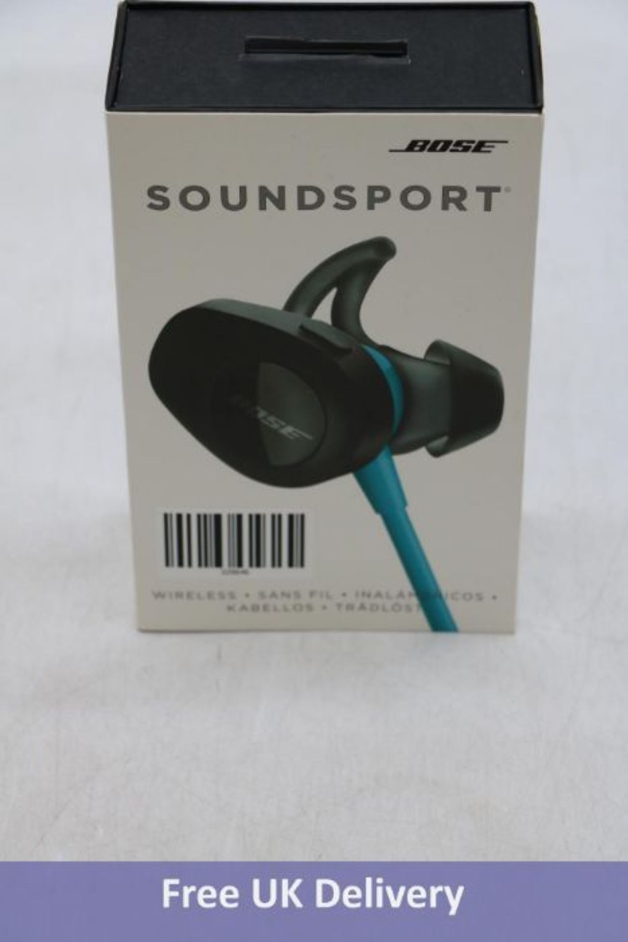 Bose SoundSport Earbud Bluetooth Earphones, Blue. Used, not tested