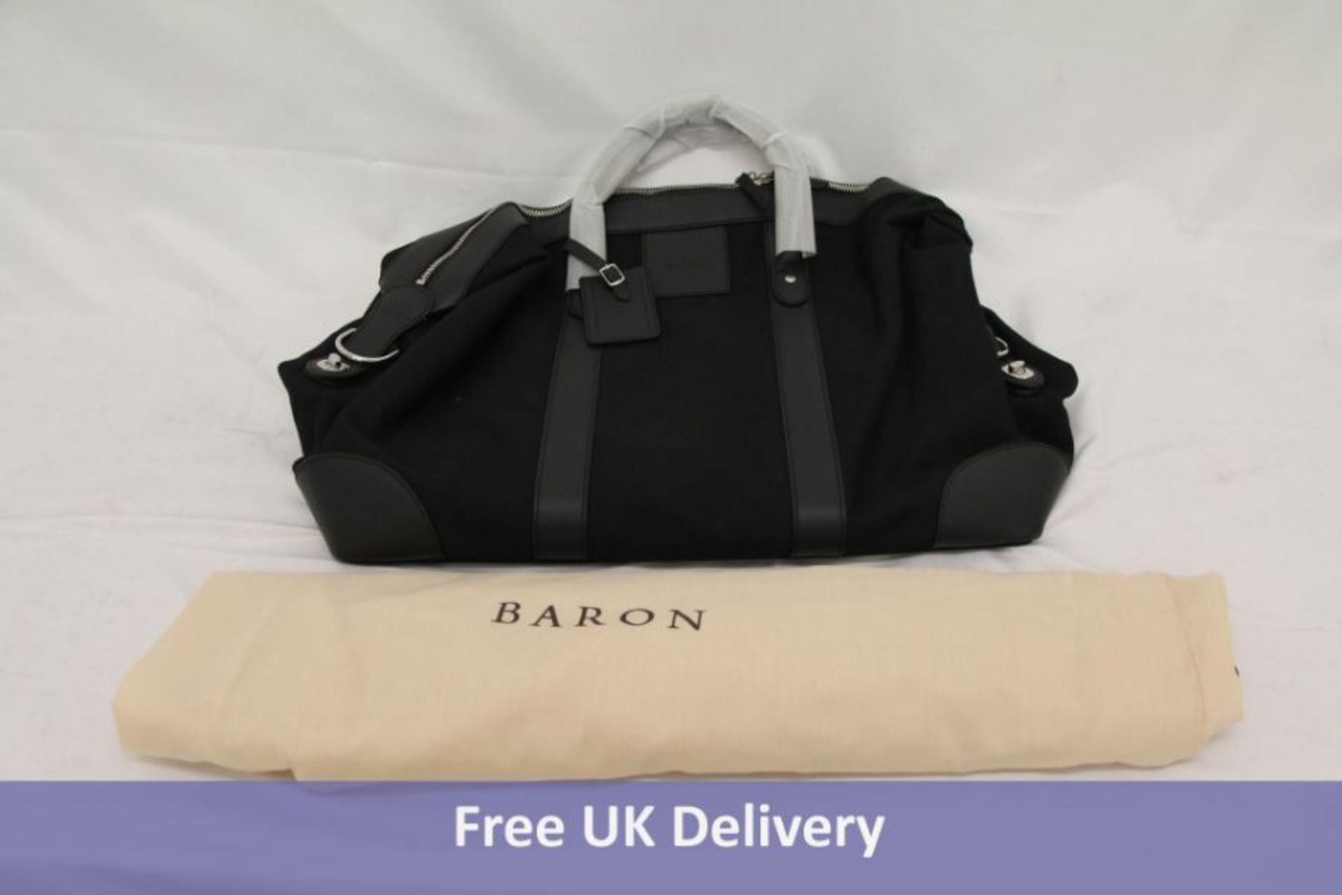 Baron Weekend Bag, Black Canvas