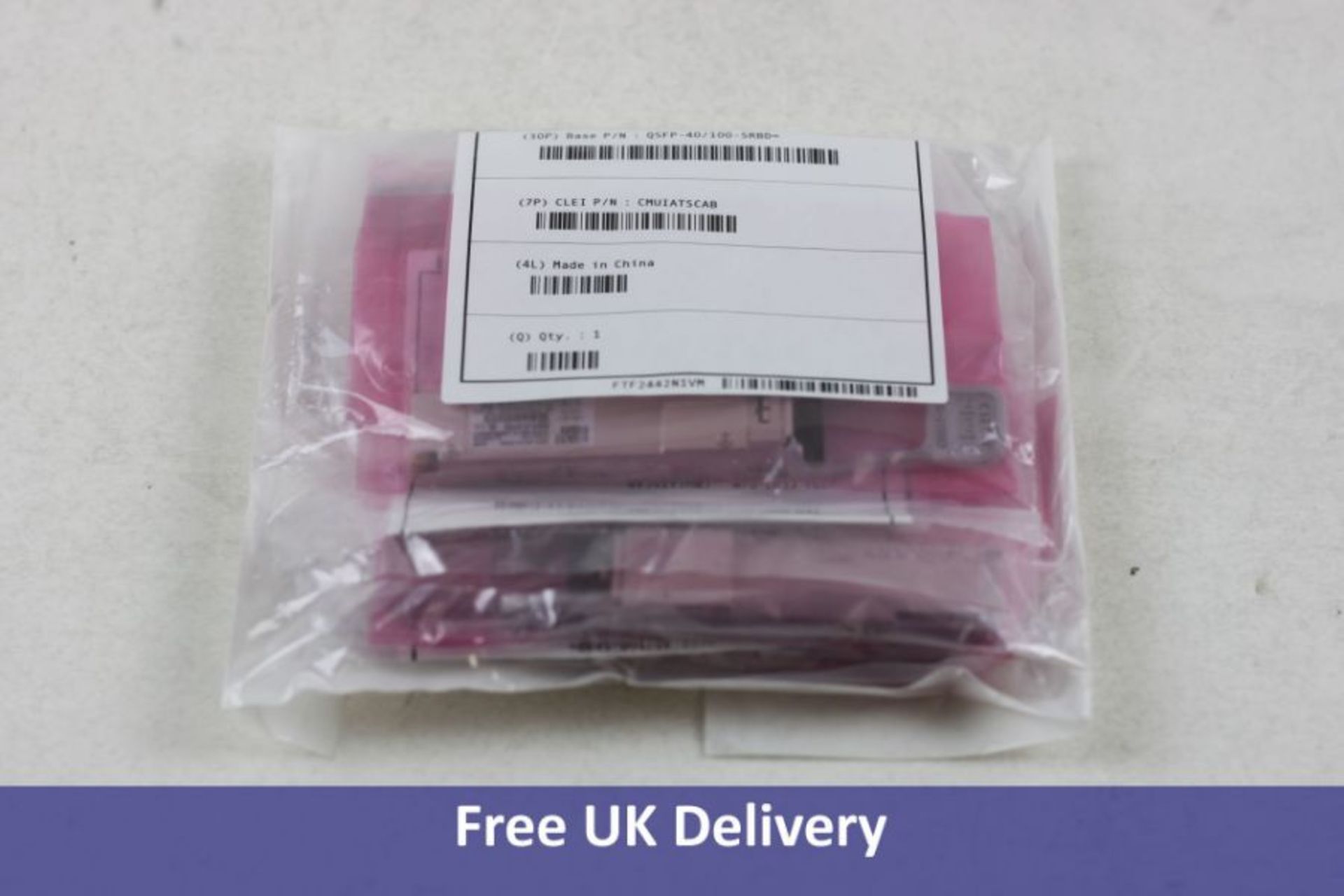 Five Cisco QSFP-40/100-SRDB Short Reach Transceivers