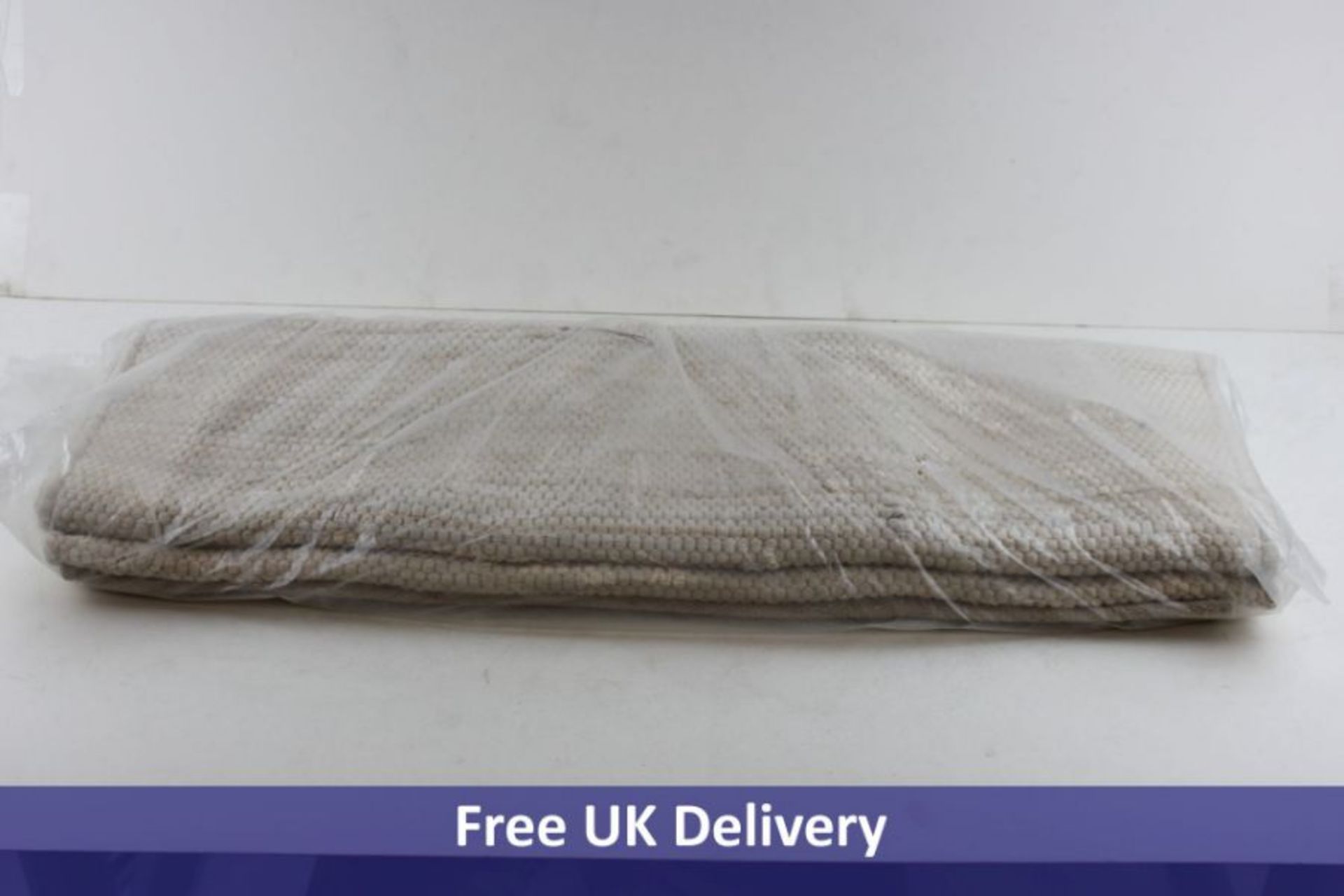 Rug Solid Cotton Rug, Desert White, 75x200 cm