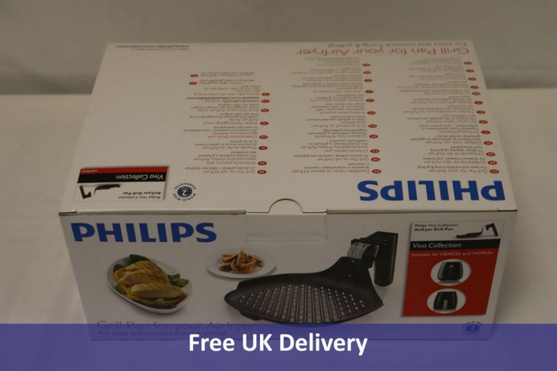 Two Philips Air Fryer Grill Pan Accessory, Suitable for HD922x, HD923x Air Fryers