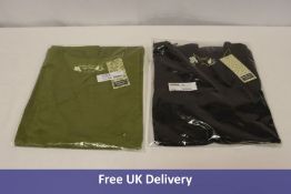 Two Gudrun Sjoden Women's items to include 1x Top Hello, Black, Large 1x Top Hello, Olive, Large