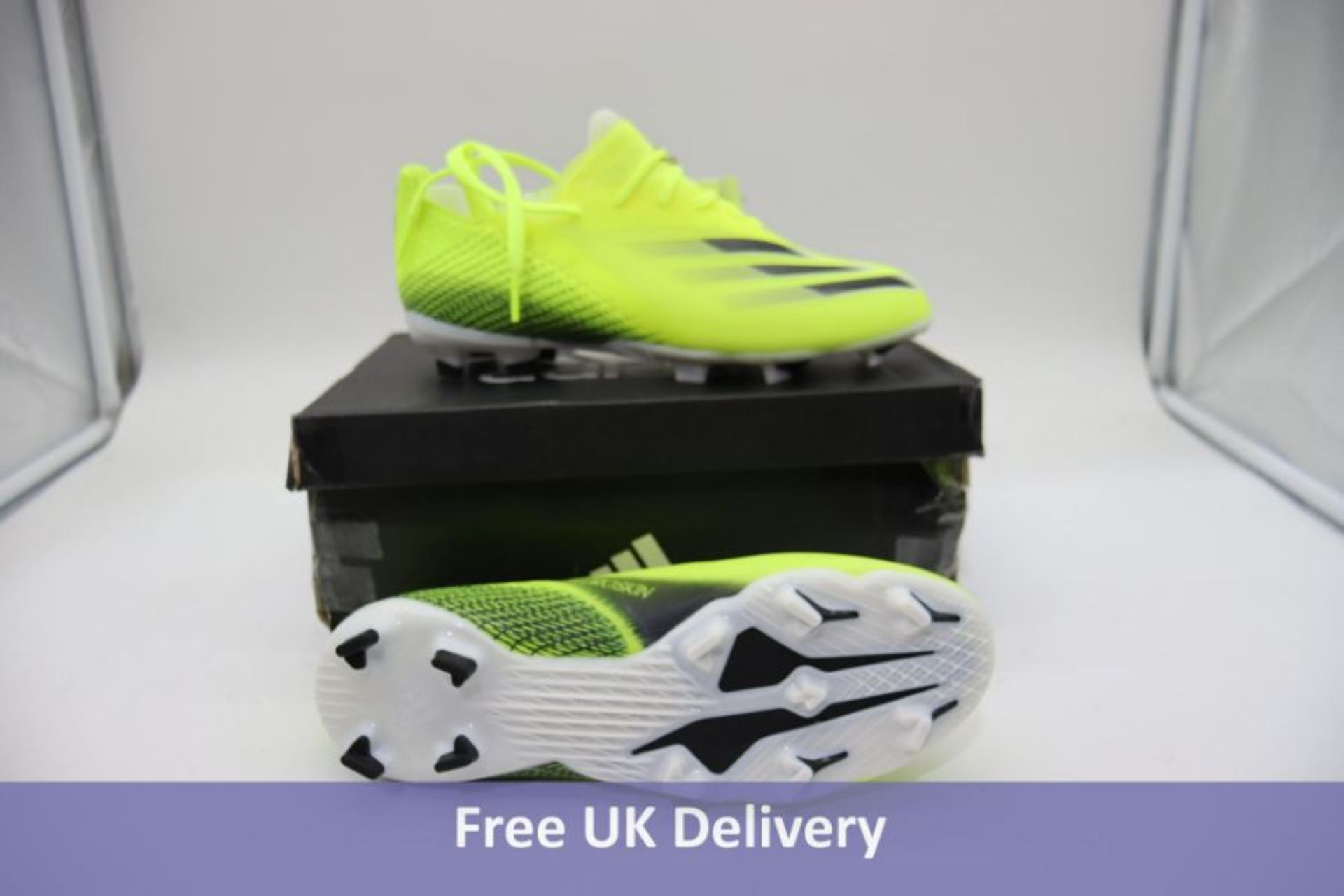 Adidas Junior X Ghosted.1 Firm Ground Boots, Yellow, UK 4, Damaged Box