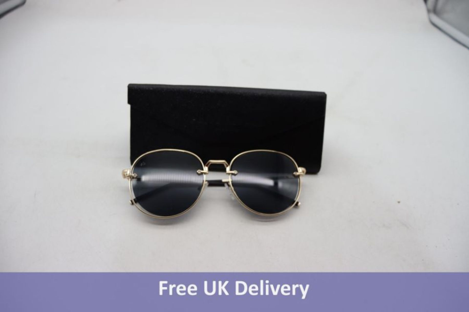 Three Prive Revaux The Escobar Sunglasses, Gold, Grey - Image 3 of 3