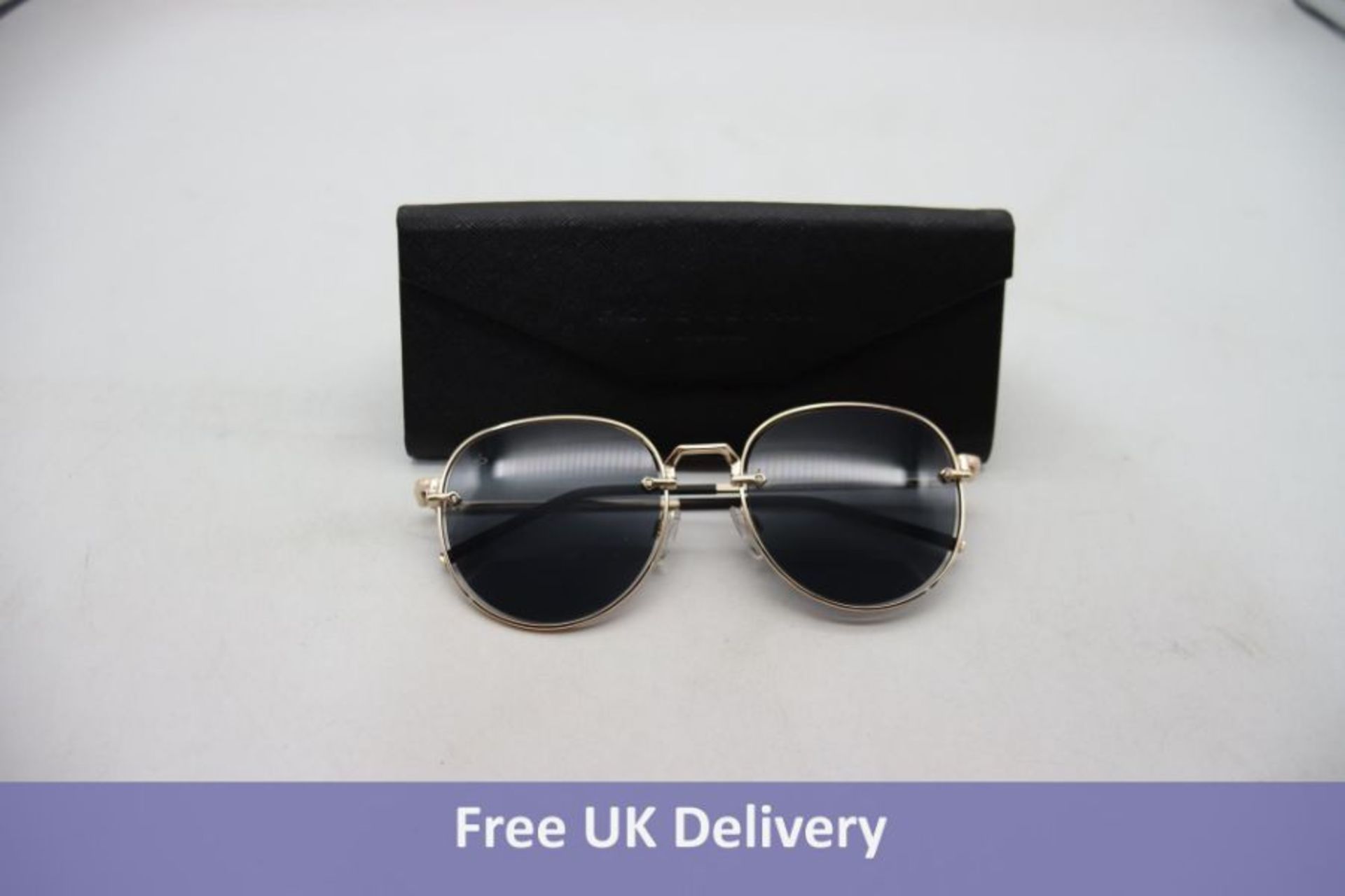 Three Prive Revaux The Escobar Sunglasses, Gold, Grey - Image 2 of 3
