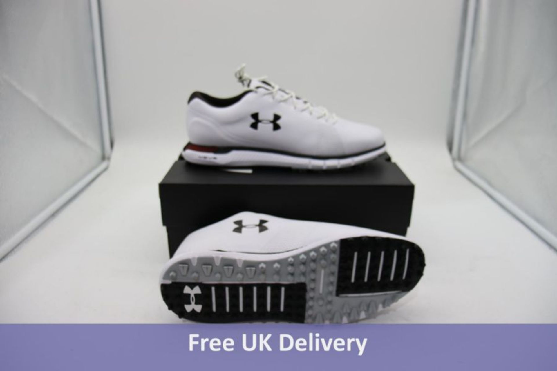 Under Armour UA Hovr Fade Golf Trainers, White, UK 8
